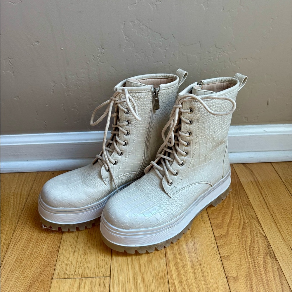 Dolls kill snakeskin combat boots